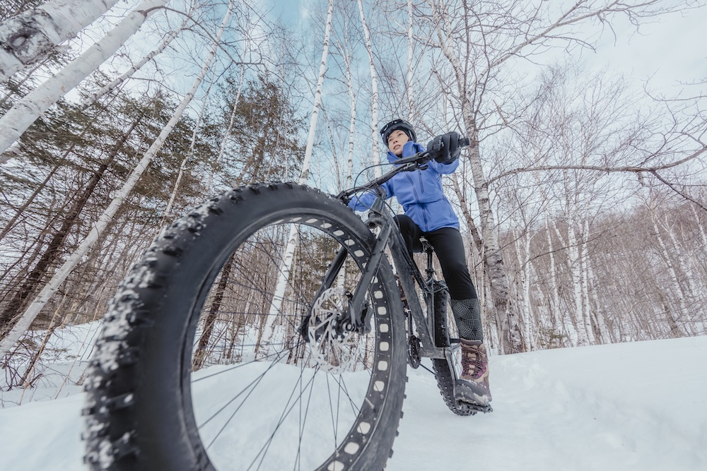 fat biking aspen winter